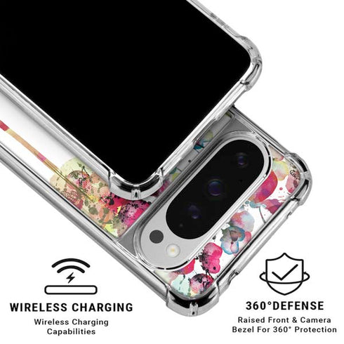 Painted Flowers Google Pixel 10 Pro XL Clear Case